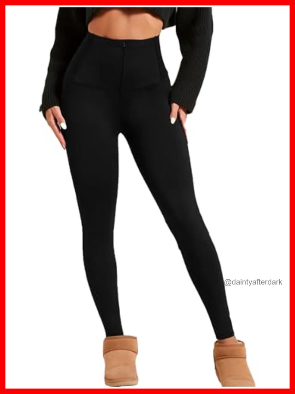 High Waist Tummy Control Butt Lifting Leggings, Double-Layer Yoga Pants with - Picture 4 of 4